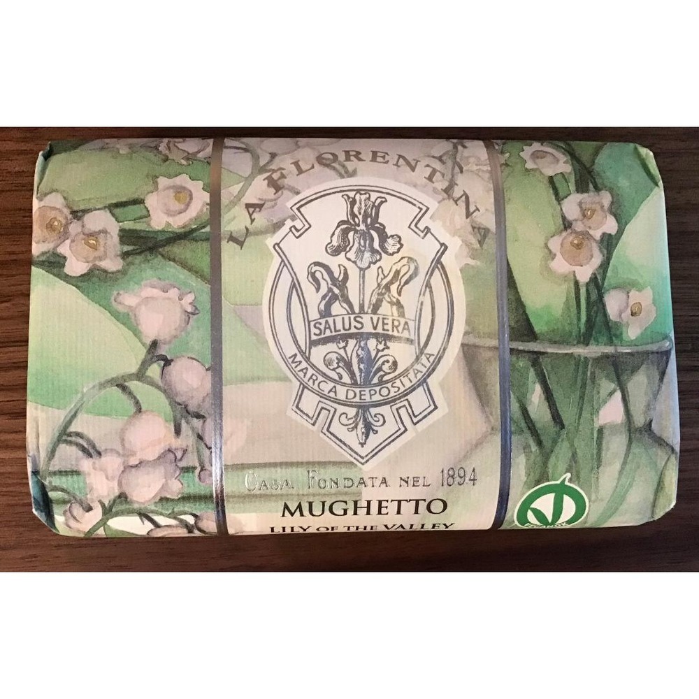 La Florentina Mughetto Lily of the Valley Soap Bar 200g 7oz Made in Italy Vegan